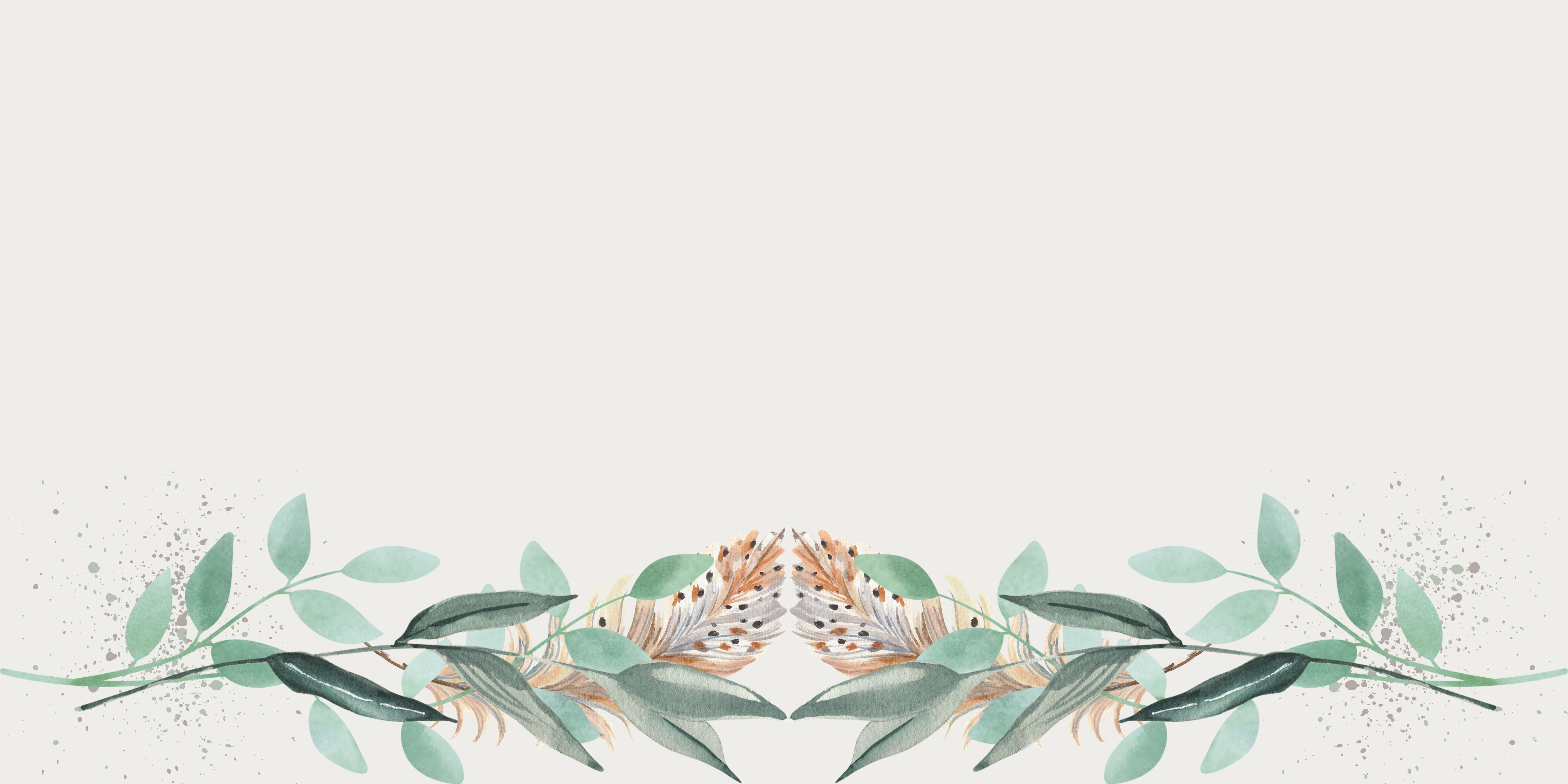 leaves and feathers